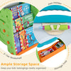 3-tier bookshelf with colorful books, pen holder, and storage tray for organizing art supplies in a kids' easel.