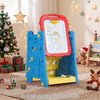 4 in 1 Art Easel for Kids with Double Sided Magnetic Board-Blue - Gallery View 1 of 11