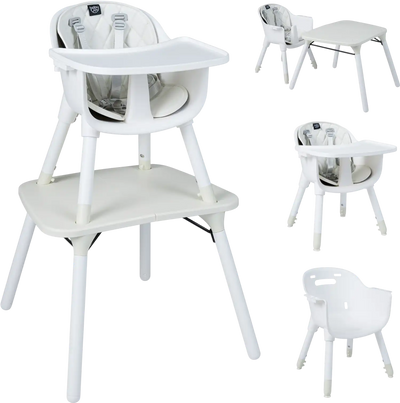 Costway 4-in-1 Baby High Chair Convertible Toddler Table Chair Set PU Cushion 12578630 New