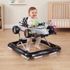 Baby push walker activity center in gray with music box, adjustable height, and vivid steering wheel for fun and safety.