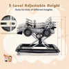 Height-adjustable baby push walker with music box, featuring a comfortable grip and foldable design for easy storage.