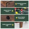 Close-up of the 4 in 1 Combo Game Table Set showing smooth rounded edges and robust soccer players for versatile.