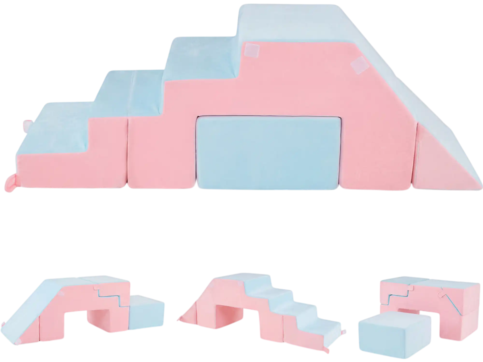 Costway 4-in-1 Foam Toddler Climbing Blocks Indoor Slide 25917869 New