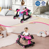 4-in-1 Foldable Activity Push Walker with Adjustable Height-Pink - Gallery View 1 of 10