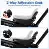 2-way adjustable seat of the 4-in-1 foldable toddler tricycle for customized comfort and safety in navy color.