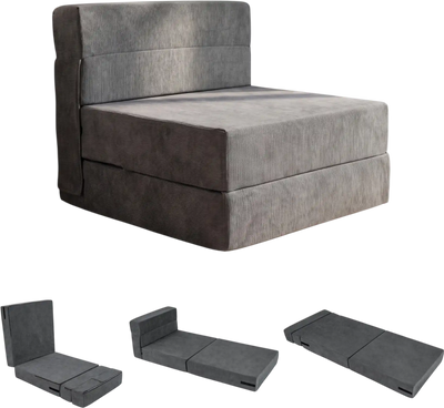 Costway 4-in-1 Folding Sofa Bed Corduroy Cover Living Room 25499521 New