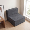Gray 4-in-1 folding sofa bed with corduroy cover, shown in a corner setting for versatile living room use.