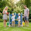 4-in-1 Height Adjustable Row Connect Game with Mesh Net and Carrying Bag-Blue - Gallery View 1 of 12