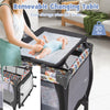Removable changing table on the 4 in 1 portable baby nursery center, designed for easy storage and travel convenience.