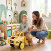 4 in 1 Ride on Push Car with Music and Under-Seat Storage for Boys Girls-Yellow - Gallery View 1 of 11