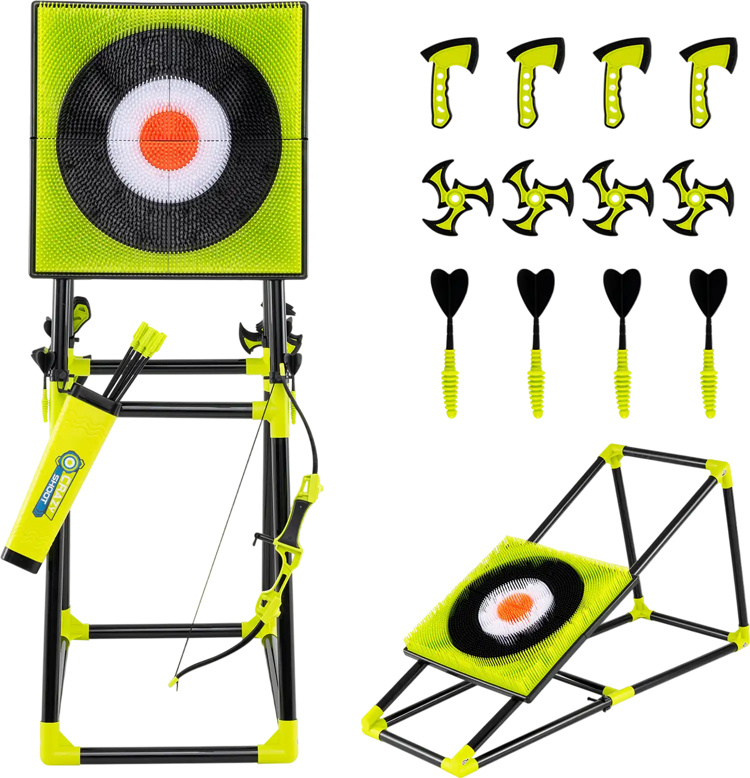 Costway 4-in-1 Kids Throwing Target Game Set Bristle Target 61721799 New