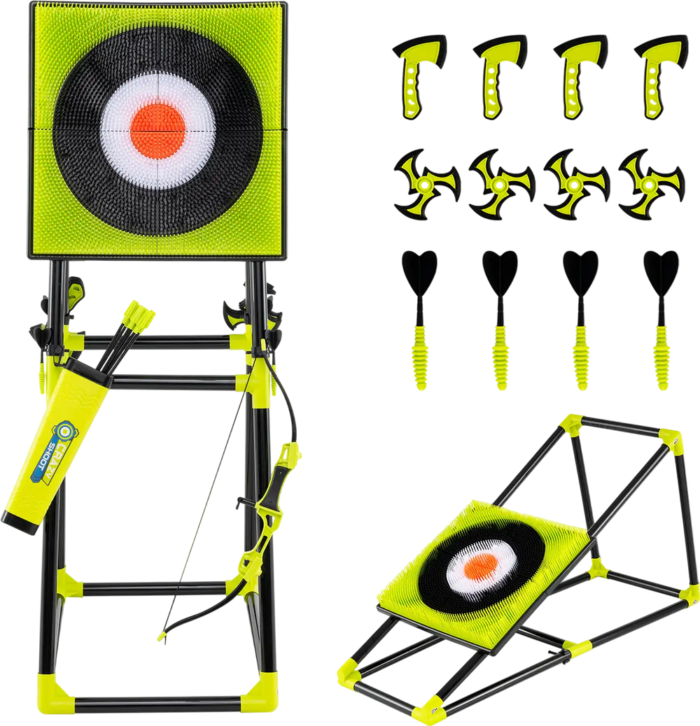 4 in 1 Throwing Target Set Kids Throwing Game with Bristle Target