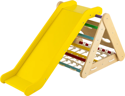 Costway 4-in-1 Triangle Climber Toy Slide Board Climbing Net 15496278 New