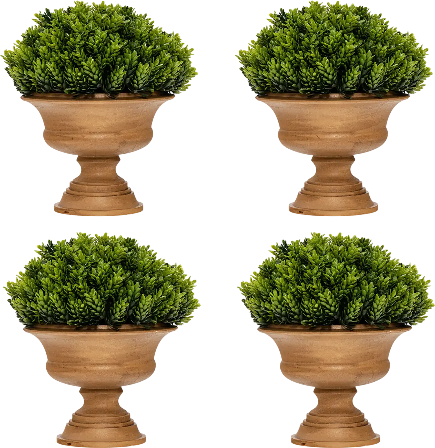 Costway 4 Pack Artificial Boxwood Topiary Trees 31465972 New