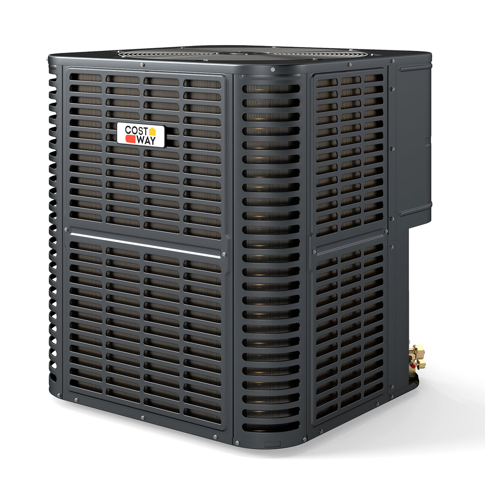 Outdoor unit of 4 to 5 Ton heat pump system, featuring robust design and R454B refrigerant for reduced environmental.