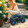 4-Wheel Rolling Garden Cart Work Seat-Blue - Gallery View 1 of 10