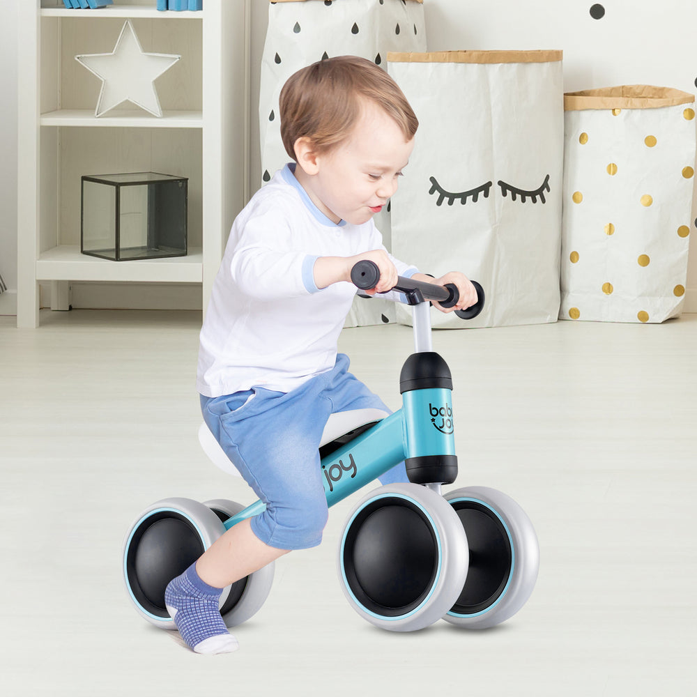 Baby Balance Bike for 2 Years Old Boys Girls No Pedal 4 Wheels-Blue - Gallery View 1 of 10