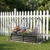 4 x 2 x 3 FT Small Galvanized Raised Garden Bed with Greenhouse Cover - Gallery View 2 of 10
