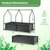 4 x 2 x 3 FT Small Galvanized Raised Garden Bed with Greenhouse Cover - Gallery View 4 of 10