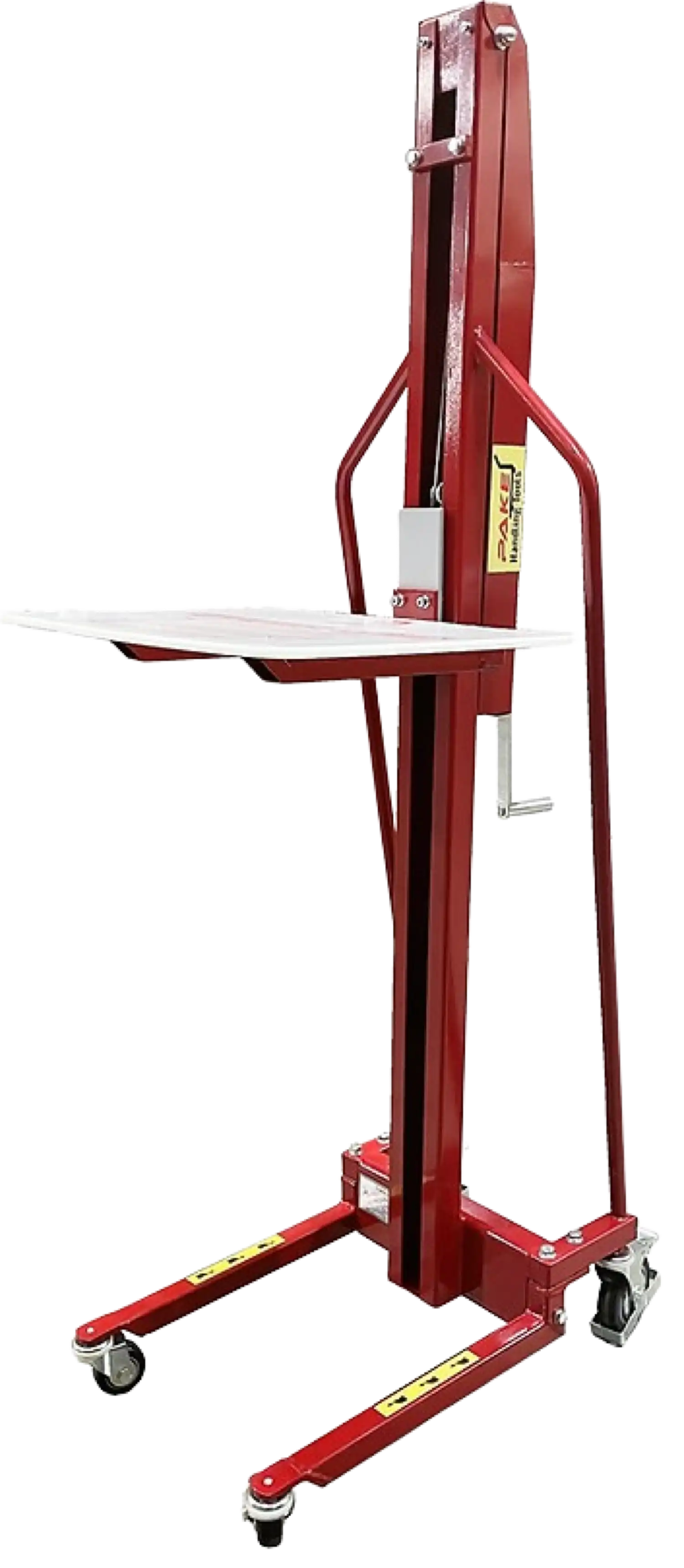 Pake Handling Tools PAKMS04 Winch Stacker Manual Work Positioner Truck 220lb Capacity 59