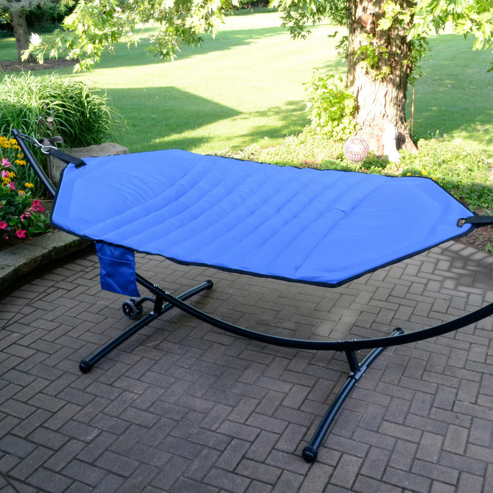 Algoma Padded Hammock Olefin Fabric and Steel Arc Stand New