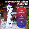 Stacked ghosts Halloween decoration with 120 LED lights, weather-resistant for outdoor use, perfect for festive.