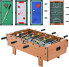 4-in-1 Combo Game Table Set Foosball Table with Billiards and Hockey