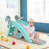 4-in-1 Toddler Slide and Rocking Horse Playset with Basketball Hoop-Blue - Gallery View 1 of 11