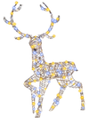 4.6 Feet Pre-Lit Christmas Reindeer with 170 Cold and Warm LED Lights