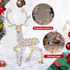Pre-lit 4.6 feet Christmas reindeer with 170 LED lights, featuring graceful antlers and strong legs for outdoor display.