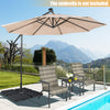 Cantilever offset patio umbrella base with easy-fill spouts, durable HDPE material, ideal for outdoor stability and.