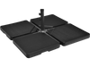 4 Pieces 13L Cantilever Offset Patio Umbrella Base with Easy-Fill Spouts