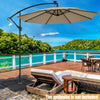 Cantilever umbrella base set with easy-fill spouts, durable HDPE material, ideal for outdoor patio stability and.