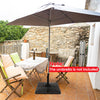 4-Piece 20L cantilever offset patio umbrella base with stackable design, suitable for outdoor use in gardens and patios.