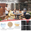 4-piece patio umbrella base set with refillable reservoir, 200 lbs capacity, ideal for outdoor stability and easy.