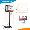 Adjustable 4.4-10 feet portable basketball hoop with 44" backboard, fillable base, and transport wheels for easy.