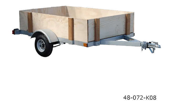Stirling Open Frame Kit Trailer 4 x 6 ft. 800 lb. Capacity 8" Tires New