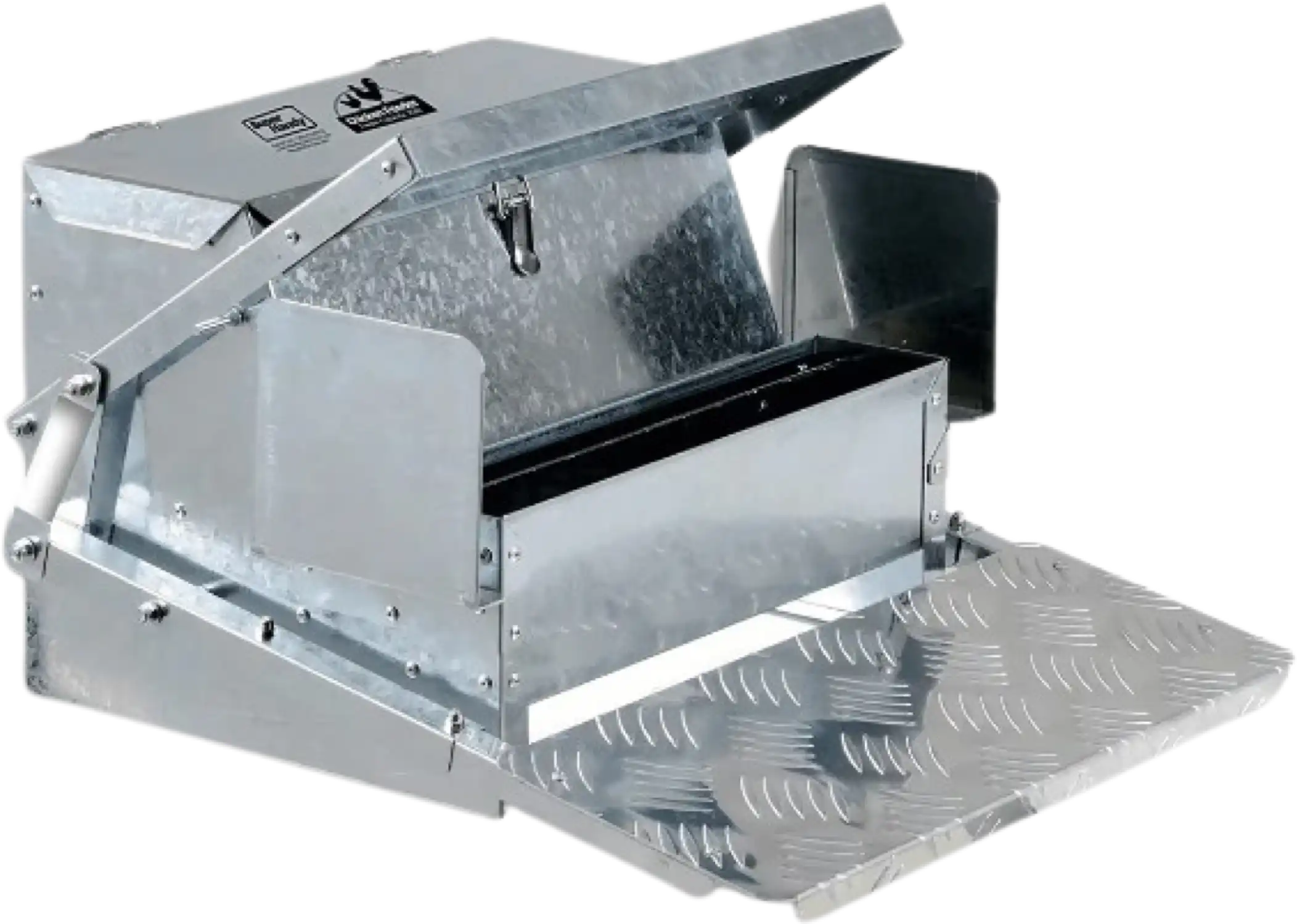 Super Handy GCAT010 Automatic Chicken Feeder 20 lbs Capacity Galvanized Steel New Canada Only