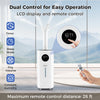 5.5Gal humidifier with 360° nozzles, remote control, and large capacity for up to 2000 sq.ft coverage.