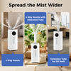 5.5Gal humidifier with 360° nozzles and extension tube for even mist distribution in large rooms. Ideal for comfort.