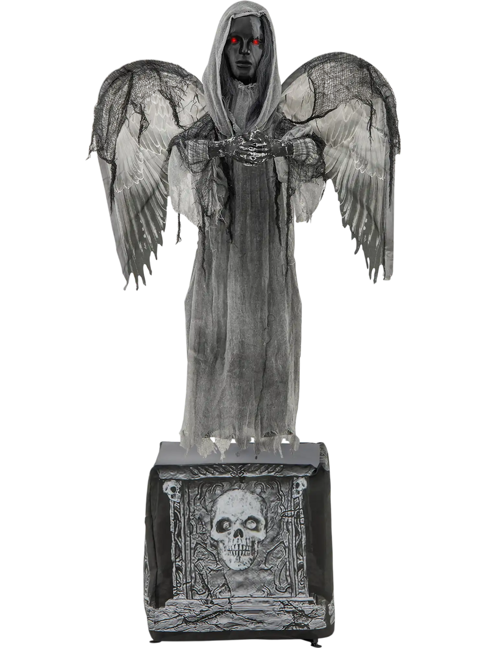 5.5ft Halloween Animatronic Decoration with Light Up Eyes and Shaking Wings