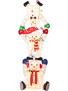 5.6 Feet Lighted Stacked Snowmen Christmas Decoration