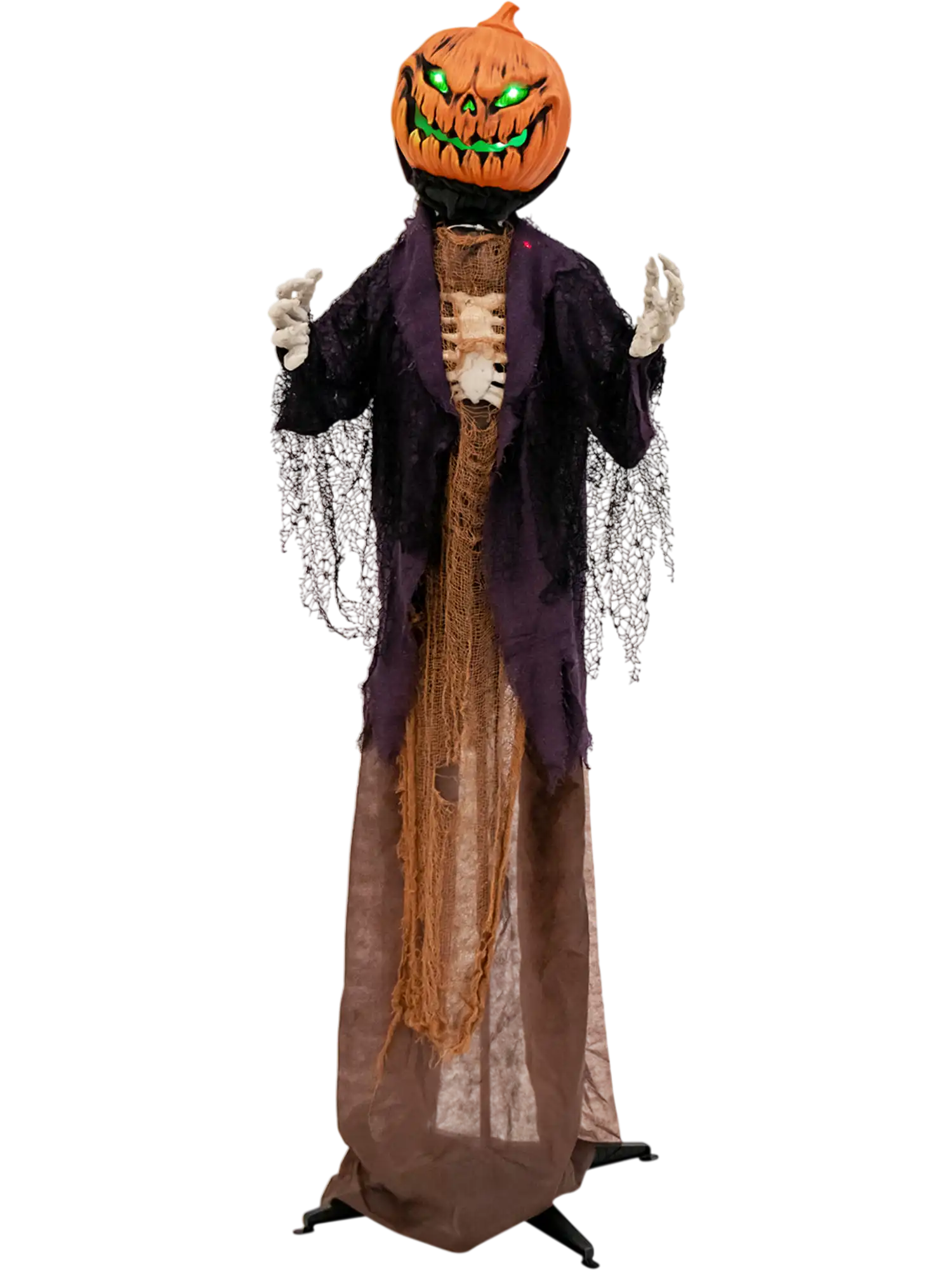 Costway 5.6' Halloween Animated Standing Pumpkin Scarecrow 82965173 New