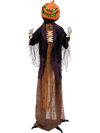 5.6 Feet Halloween Animated Standing Pumpkin Scarecrow