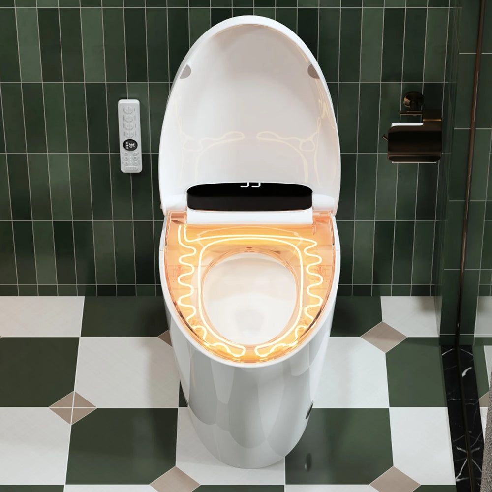 Yulika 951B Tankless Smart Toilet Elongated 1.28 GPF Bidet Heated Seat Auto Flush New