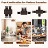 5-piece dining table set featuring a wide tabletop and rubber wood legs, ideal for living rooms, dining rooms, and.