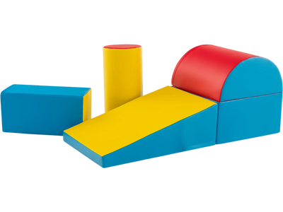 Costway 5-Piece Kids Climb Crawl Activity Playset Slide 54371826 New