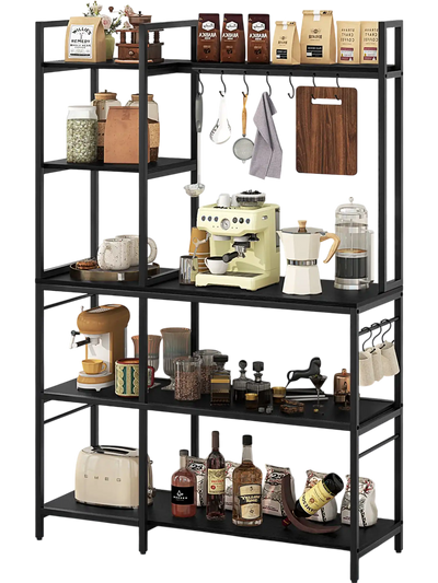 Costway 5-Tier Baker's Rack with Power Outlets & 10 S-Hooks 61298473 New