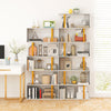 5-Tier/6-Tier Geometric Bookcase with Metal Frame and Anti-tipping Kits-5 Tier - Gallery View 1 of 10