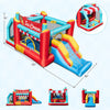 5-in-1 Ice Cream inflatable bounce house with slide and ball pit, featuring bright colors and safe mesh for kids' fun.